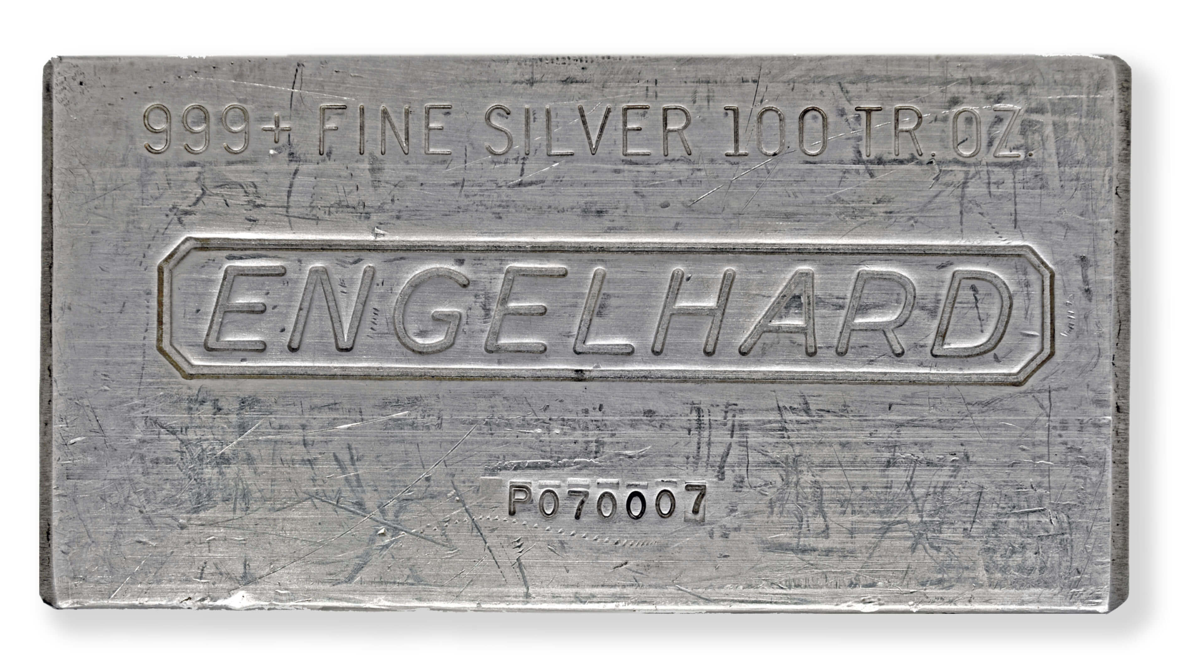 100 oz .999 Engelhard Silver Bar (Poured/Extruded) - Enterprise Bullion