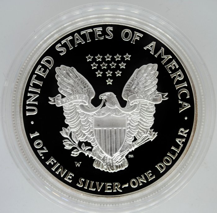 2001-W Proof Silver Eagle with Box & COA