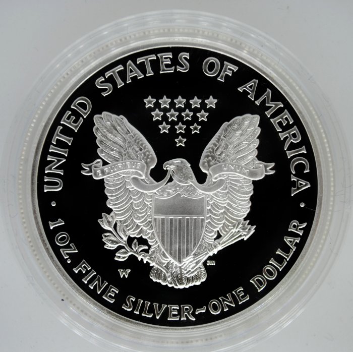 2002-W Proof Silver Eagle with Box & COA