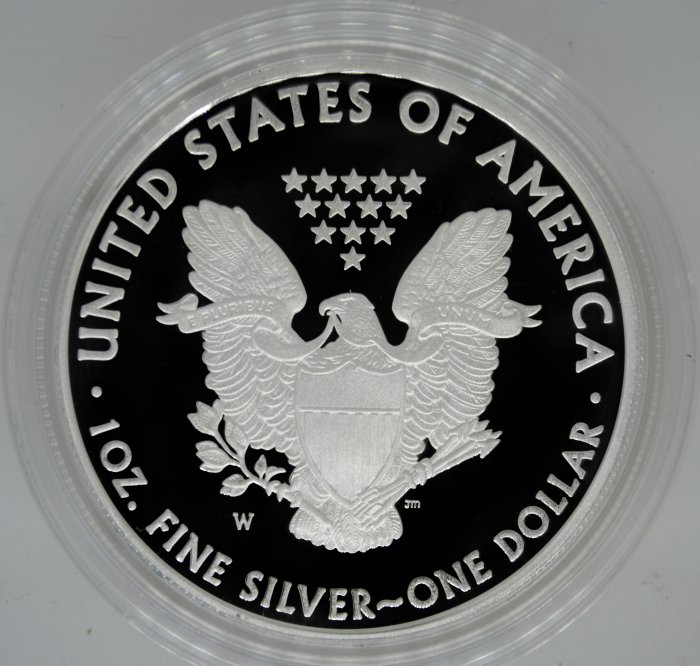 2010-W Proof Silver Eagle with Box & COA