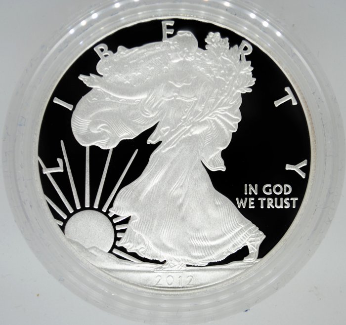 2012-W Proof Silver Eagle with Box & COA