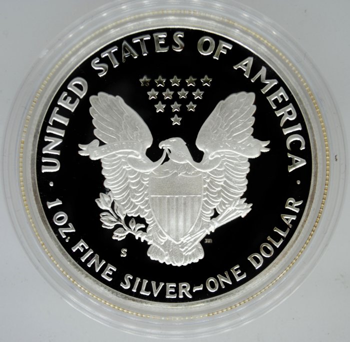 1989-S Proof Silver Eagle with Box & COA