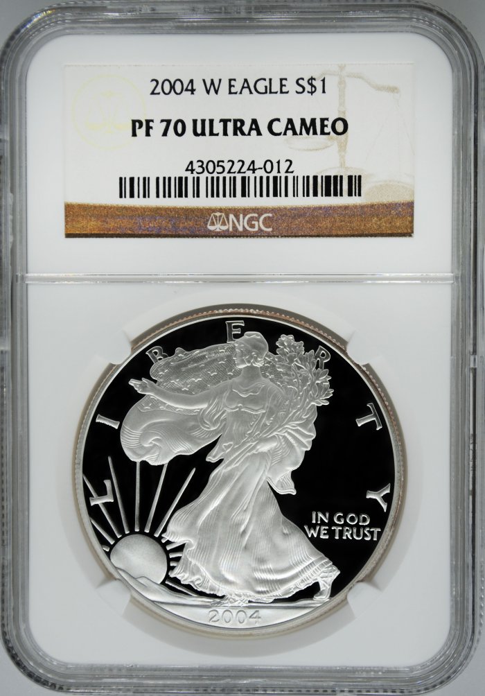 2004-W NGC PF70 Ultra Cameo Proof Silver Eagle
