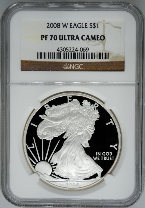 2008-W NGC PF70 Ultra Cameo Proof Silver Eagle