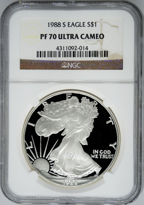 1988-S NGC PF70 Ultra Cameo Proof Silver Eagle