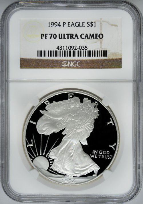 1994-P NGC PF70 Ultra Cameo Proof Silver Eagle