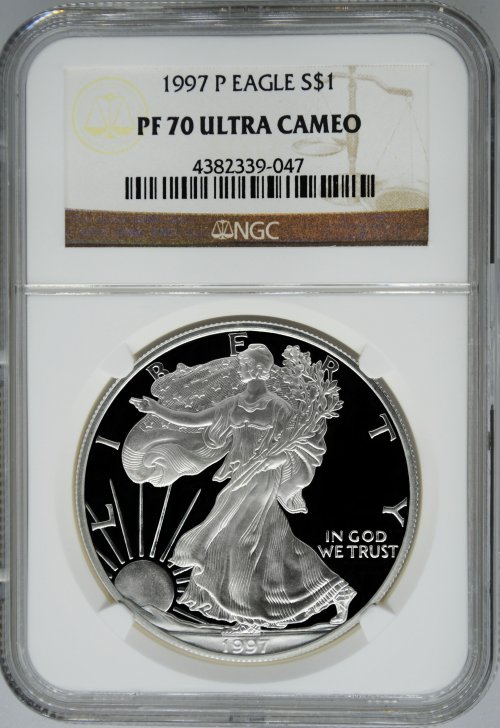 1997-P NGC PF70 Ultra Cameo Proof Silver Eagle